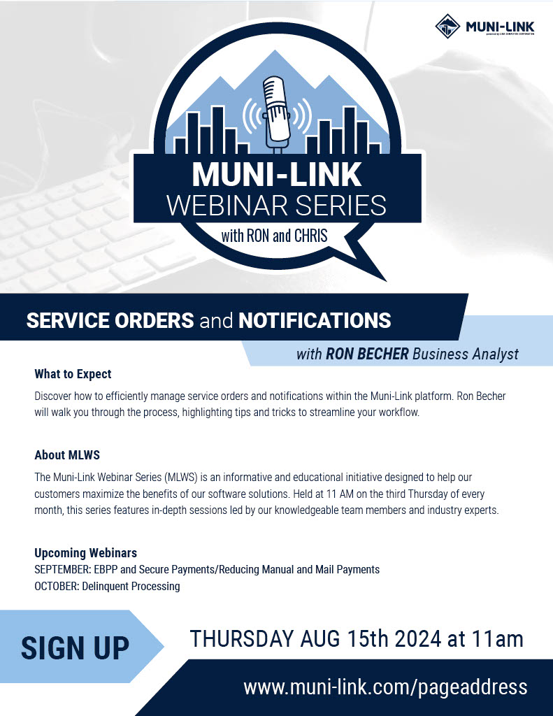 Service Orders and Notifications Webinar Series Graphic