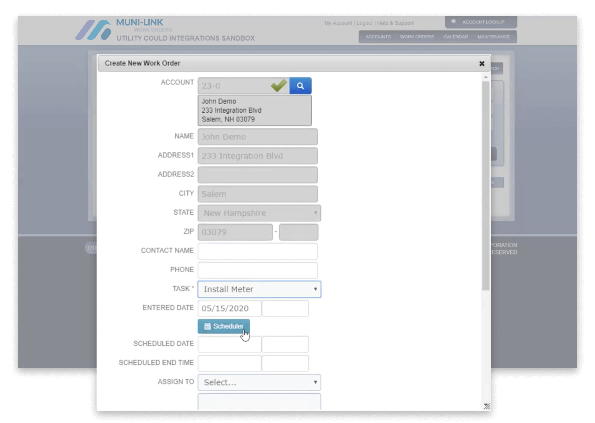 Word Order Form Example
